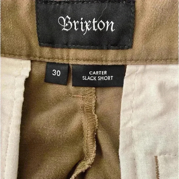 Brixton Carter Slack Shorts Tan 30 - Picture 12 of 12
